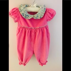 James & Lottie Pink infant Romper 6 months
